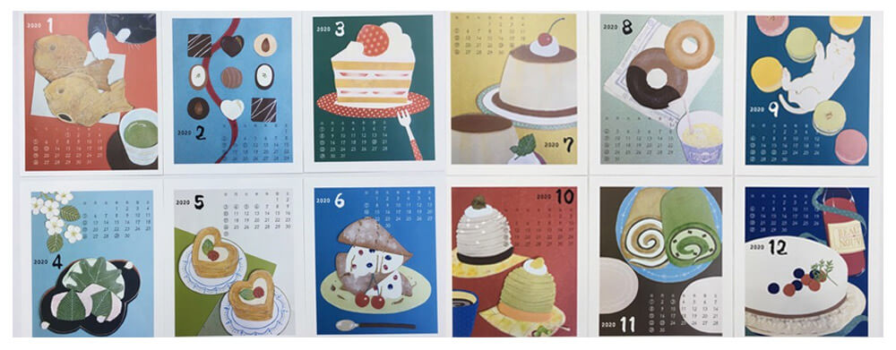 カレンダー12ヶ月分の絵柄